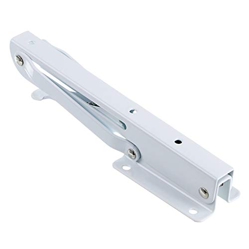 Sturdy Folding Shelf Brackets - Heavy Duty Metal Triangle Table Bench Folding Shelf Brackets, 2 Pcs Folding Shelf Hinge Wall Mounted (8 Inch, White) - view 6