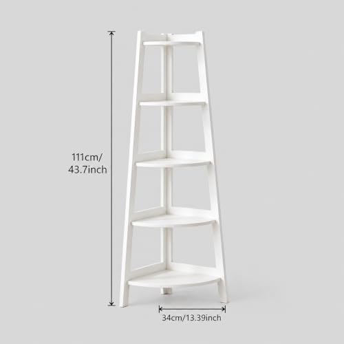 5-Tier Corner Ladder Shelf Storage Rack, Space-Saving Vertical - view 2