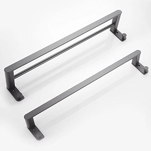Gunmetal Gray Shower Caddy - Rustproof Aluminum Corner Shelf with Towel Rail, 50cm Organizer for Bathroom & Kitchen Storage, Durable & Stylish Solution - view 4