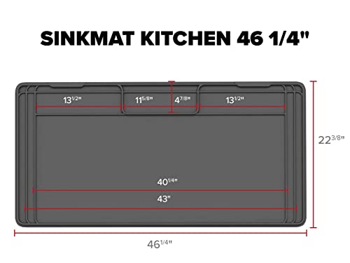 Sink Mat - Waterproof Under Sink Liner Mat for Kitchen Bathroom – 46” x 22” Inches - Durable, Flexible Tray – Home Undersink Organizer Must Haves, Tan, Made from Plastic - view 5