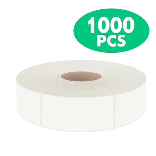 1000 Removable Food Labels, Water/Oil/Tear Resistant Blank Stickers with Perforation Line for Food Containers, Freezer, Fridge, Jars, Pantry, Organization (1” x 2”)