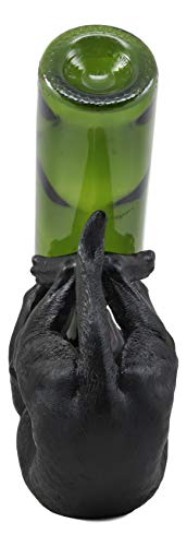 Ebros Lifelike Purebreed Pedigree Canine Adorable Black Labrador Retriever Dog Wine Bottle Holder Figurine Statue As Kitchen Wine Cellar Centerpiece Decor Storage Organizer - view 4