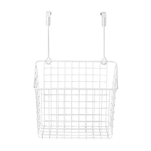 Large Over Cabinet Door Organizer White Wire Storage Basket for Kitchen Bathroom, Steel Hanging Cabinet Storage Organizer Basket Design Fits 0.75 Inch Cabinet Doors - view 3