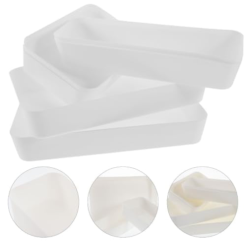 White Drawer Organizer Box with Compartments 6pcs Plastic - view 7