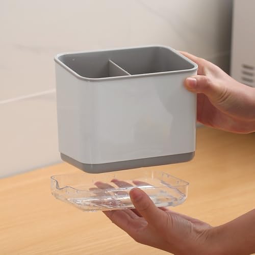 Home Kitchen Utensils Three-Layer Organizer Chopsticks Cage Spoon Fork Storage Holder Chopstick Box Cutlery Drain Rack(Black) - view 7