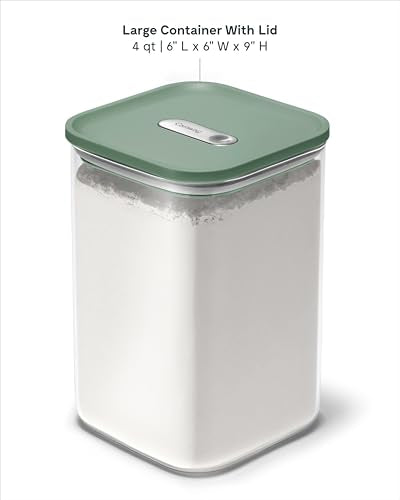 4 qt Glass Airtight Food Storage Container with Lid - view 3