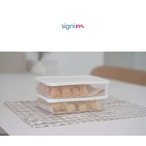 System refrigerator container 730ml Refrigerator Quick Frozen Storage Box Food Storage Container with Lid 4.72 in x7.3 in x 1.8 in White lid 40pcs set - view 3