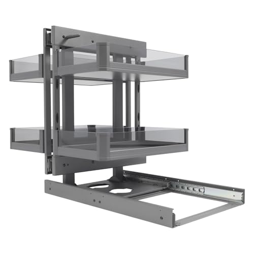 Blind Corner Cabinet Organizer,2 Tiers 14.57"Cabinet Pull-out Organizer - view 4