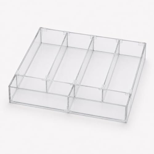 Custom Size Clear Acrylic Drawer Dividers, Adjustable Interlocking Organizer Inserts for Clothes Underwear Socks Bras Scarves Makeup & Accessories Transparent Drawer Storage Separator (transparent)