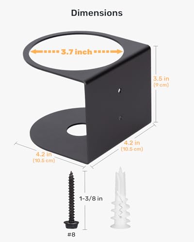 Steel Spray Bottle Holder Wall Mount 2-Pack, Fits up to 32 oz - view 6