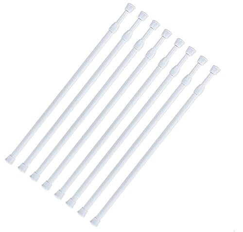 Tension Rods 28 to 48 Inches 8 Pack,Tension Curtain Rod,Spring Tension Rods,Adjustable Extension Spring Rods Closet Rod for Windows,Kitchen, Bathroom,Cupboard,Wardrobe