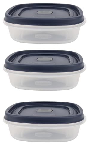 Bundle Food Storage Containers 3 Cup Food Storage Containers 7 Peice Set, Teal Easy Find Lids, 3 Containers, 3 Lids Chalk Pen And Chalk Labels