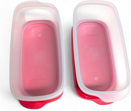 Eidgenosse Square Swiss Compact Container Storage Modular Fridge System 0.5 Litre 500 ml Red Set of 2 Storage Containers