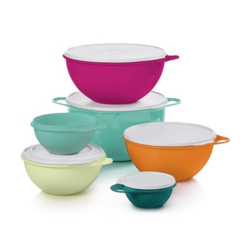 Thatsa Bowl Collection 6 Bowl Food Storage Container Set in Fauna, Dishwasher Safe and BPA Free (6 Bowls, 6 lids)