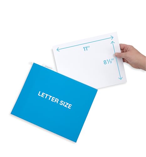 25 Hanging File Folders, Letter Size, Blue - view 4
