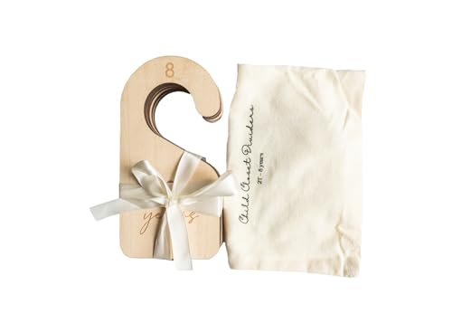 Modern Double-Sided Toddler Closet Dividers, Child Closet Organizers – Set of 7 Durable Kids Closet Size Hangers - view 6