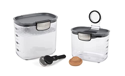 International ProKeeper+ Clear Plastic Airtight Food Baker's Kitchen Storage Organization Container Canister Set with Magnetic Accessories, 2- Piece Set (Cereal 1.5-Quart) - view 2