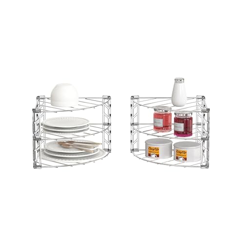 3-Tier Counter & Cabinet Corner Shelf Organizer 2 Pack Chrome - view 6