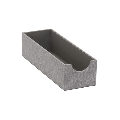 Grey 725-1 Deep Drawer Organizer Box for Storage | 12 in x 4 in x 3.13, Silver