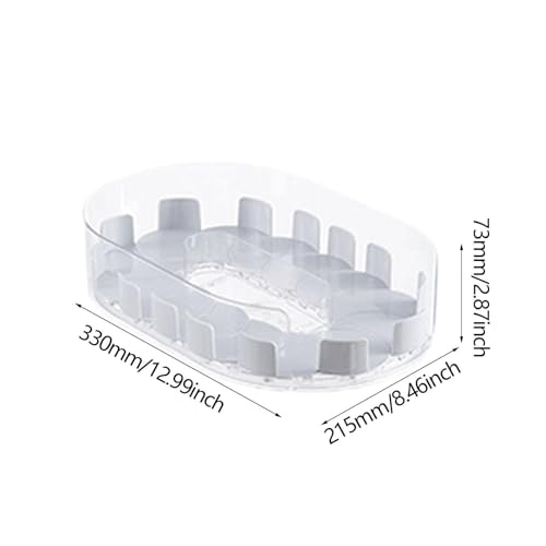 Rotating Spice Storage Rack Fridge Turntable Organizer Rectangular Storage Tray Beverage Can Bin PP Material Suitable for Kitchen, Clear White - view 3