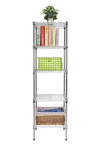 Heavy Duty 5 Tier Wire Shelving Unit, 18x18x59-inches 5 Shelves Storage Rack, Metal Shelving with Thicken Steel Tube, NSF Certified, Chrome - view 5
