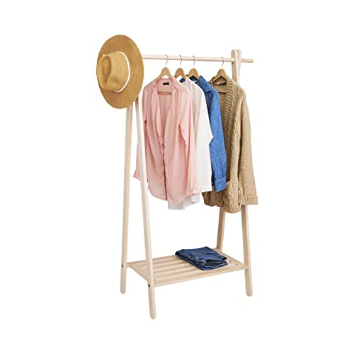 Handcrafted Maple Garment Rack - Sleek & Stylish Clothing Storage, Home Organization, Boutique Display, Coat Rack, Laundry Room Decor - Made in the USA (Large)