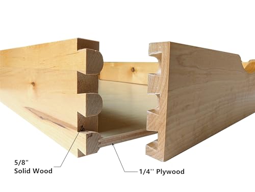 Solid Wood Pull Out Drawer 27" W × 21" D for Kitchen Cabinets, Roll Out Tray with Full Extension Slides, Natural Wood, DIY Assembly - view 5
