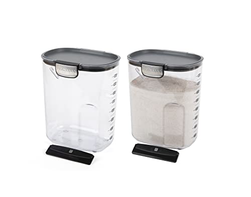 International ProKeeper+ Clear Plastic Airtight Food Baker's Kitchen Storage Organization Container Canister Set with Magnetic Accessories, 2- Piece Set (Cereal 1.5-Quart) - view 5