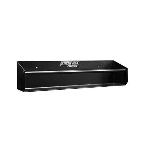 5001.6137 Wall-Mount Aluminum Tie-Down Hanger Storage Rack Shelf for Enclosed Race Trailer, Shop, Garage, Storage - Black