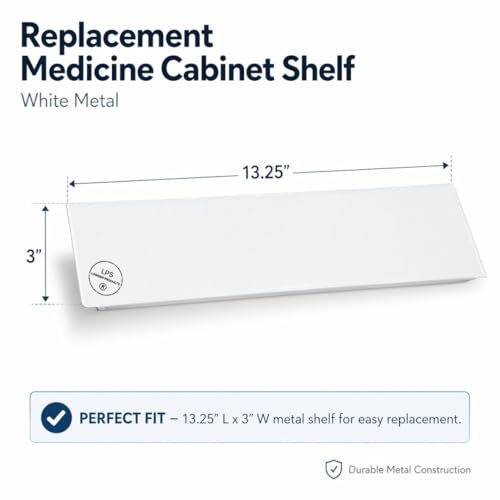 12 Pack Medicine Cabinet Shelf, Replacement Cabinet Shelf, Bathroom Shelf Insert, Metal Cabinet Shelf, Medicine Cabinet Organizer, Vanity Shelf Replacement, Bathroom Storage Shelf - view 2