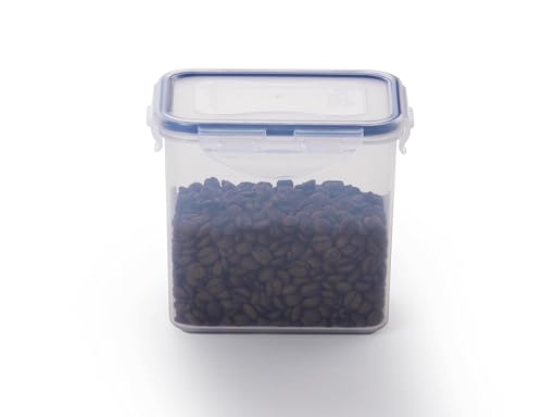 LOCK & LOCK Easy Essentials Food Storage lids/Airtight containers, BPA Free, 10 Piece - Square, Clear - view 3
