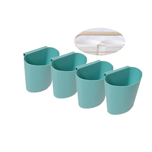4 pcs Blue Small Hanging Cup Holders, Rolling Cart Accessories with Hooks