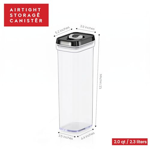 Pasta Storage Containers for Pantry Airtight - 2 Pc Spaghetti Container Storage - Ideal for Spaghetti & Noodles, Kitchen Pantry Organization and Storage - Keeps Food Fresh & Dry - view 4