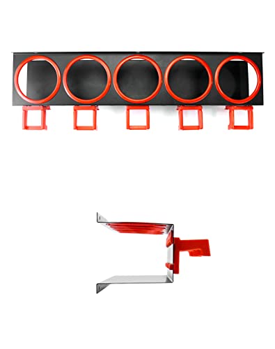 Wall-mounted Spray Bottle Holder, 2 Pack Aerosol Can Rack Organizer - 5 Holes and 5 Plastic Hooks Included for Tidying Up Your Cleaning and Detailing Tools - view 4
