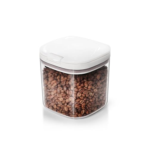 1 Qt Pop-Top Cereal Storage Container, White