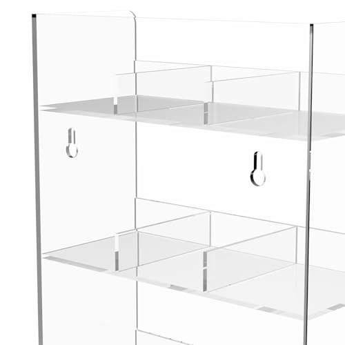 Acrylic Tea Bag Organizer, 3 Layers Tea Bag Holder for Tea Packets, No Assembly Required, Wall Mount Display Tea Caddy for Countertop or Cabinet, 9 Slots, Clear - view 5
