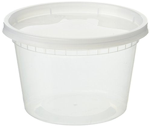16 oz Plastic Deli Containers With Lids, 50 Sets, Airtight
