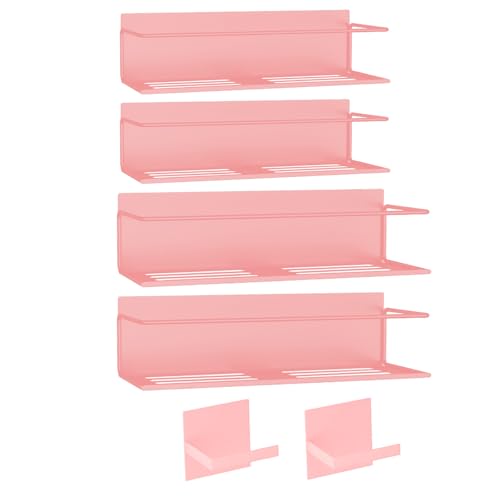 Magnetic Spice Rack For Refrigerator Magnetic Fridge Shelf For Kitchen Spice Organizer Magnetic Shelf For Fridge Space Saving Pink 4 Pack With Magnetic Paper Towel Holder - view 7