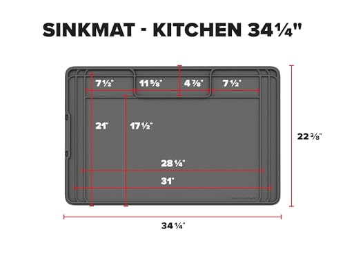 SinkMat – Waterproof Under Sink Liner Mat for Kitchen Bathroom – 34” x 22” Inches - Durable, Flexible Tray – Home undersink Organizer Must Haves, Tan - view 4