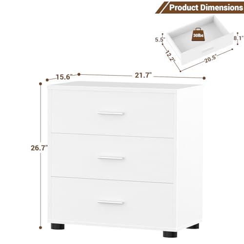 Closet Drawers Set of 2, Wood Closet Organizers and Storage, White - view 3
