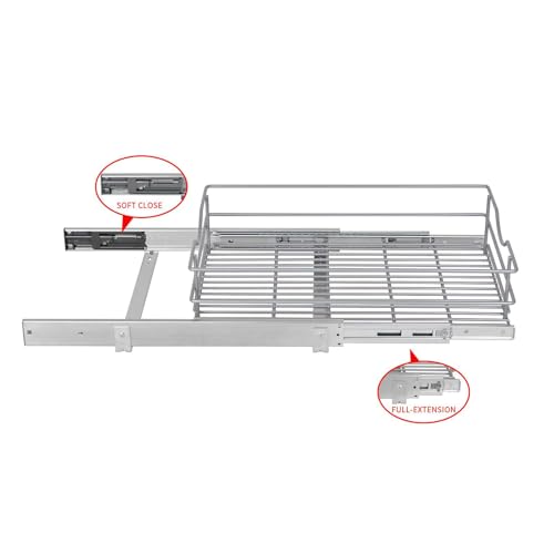 Pull Out Cabinet Organizer, (11½"W x 20" D), Soft Close Pull Out Cabient Drawer, Slide Out Cabient Organizer for pot and pan Kitchen Base Cabinet, Pantry Organization, Bathroom, Wire Basket - view 6