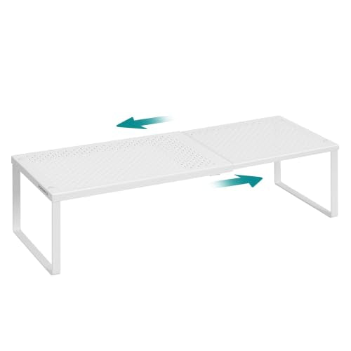 Spice Rack, Expandable Kitchen Countertop Shelf, Steel, Set of 1