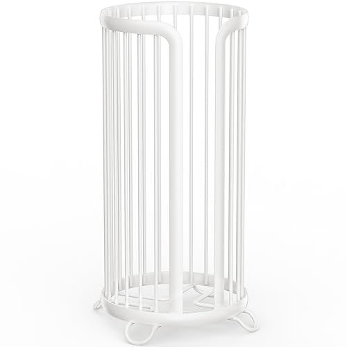 Toilet Paper Holder Stand, Freestanding Toilet Tissue Organizer, Minimalistic Storage Solution, Reserve Mega Rolls,Modern -2PACK White - view 6
