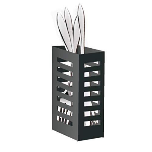 Over Sink Dish Drying Rack Parts - Cutlery Silverware Utensil Holder, Black