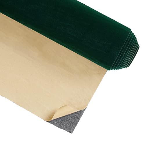 12"x80" Colored Self Adhesive Velvet Flocking Liner for Jewelry Green Velvet Wallpaper Peel and Stick Fabric Felt Velvet Drawer Liner Sticker for Jewelry Box Lining Crafts DIY Showcase Decor