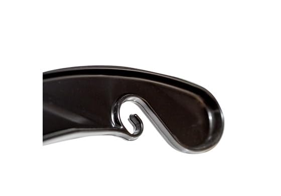 17” Black Mid-Heavyweight Plastic Hanger, Black Hook, 50 Pack - view 5