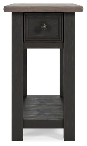 Narrow Chairside End Table with Charging Station - view 6