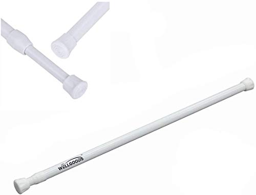 Adjustable Tension Rod 40-70cm - White | No Drill Shower Curtain Rod & Closet Organizer | Heavy Duty Spring-Loaded Rod for Bathroom, Kitchen, Shelving -1pcs - view 6