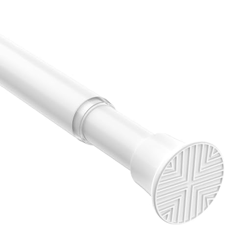 Spring Tension Curtain Rod for Window,White 31-76"Shower Rod