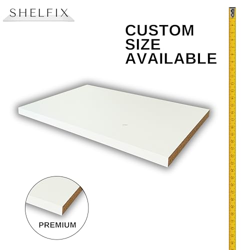 Customized White Shelves Cut to Order 3/4" - Cabinet Shelf Custom Size Shelf - Melamine Shelves Cut to Order 3/4" - Cabinet Replacement Shelves (White) - view 4